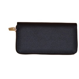 Noey & Lou Bench Women's XXL Purse Large Wallet Zip Clutch Coin Purse, black, Modern