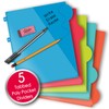 iScholar iQ 5-Subject Poly Cover Wirebound Notebook, College Ruled, 11
