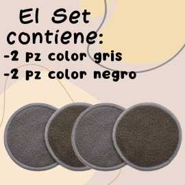 4 Toallas Desmaquillantes Facial Reutilizable Ecológicas
