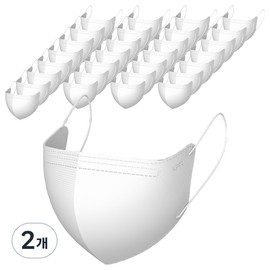 Guard Day KF94 Beak-shaped Yellow Dust Protection Color Mask Large, White, 2 Packs, 100 Pieces / 가드데이 KF94 새부리형 황사방역 컬러 마스크 대형, 화이트, 2개, 100매입