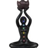 Black Yoga Meditation Avatar With 7 Chakra Zone Colors Backflow