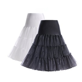 50's Petticoat Underskirt Retro Vintage 1950's Rockabilly White, Black, Red