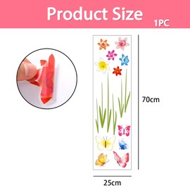 Wheelie Bin Flower Stickers Bin Decorative Sticker Dustbin Flower Stickers Decal for Bins, Fridge and Household Decorations (Colorful)