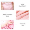 Pack of 2 Waterproof Shower Caps, Elastic Rubber Band, Double
