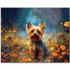 TFIAVSIN Paint by Numbers, Yorkshire Terrier in Field of Wildflowers