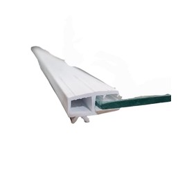 Standard Glass Frame Vinyl (6 pcs.) Replacement Kit w 24 Corner Glass Keys (70" x 3/4" x 3/8", White, 1 kit)