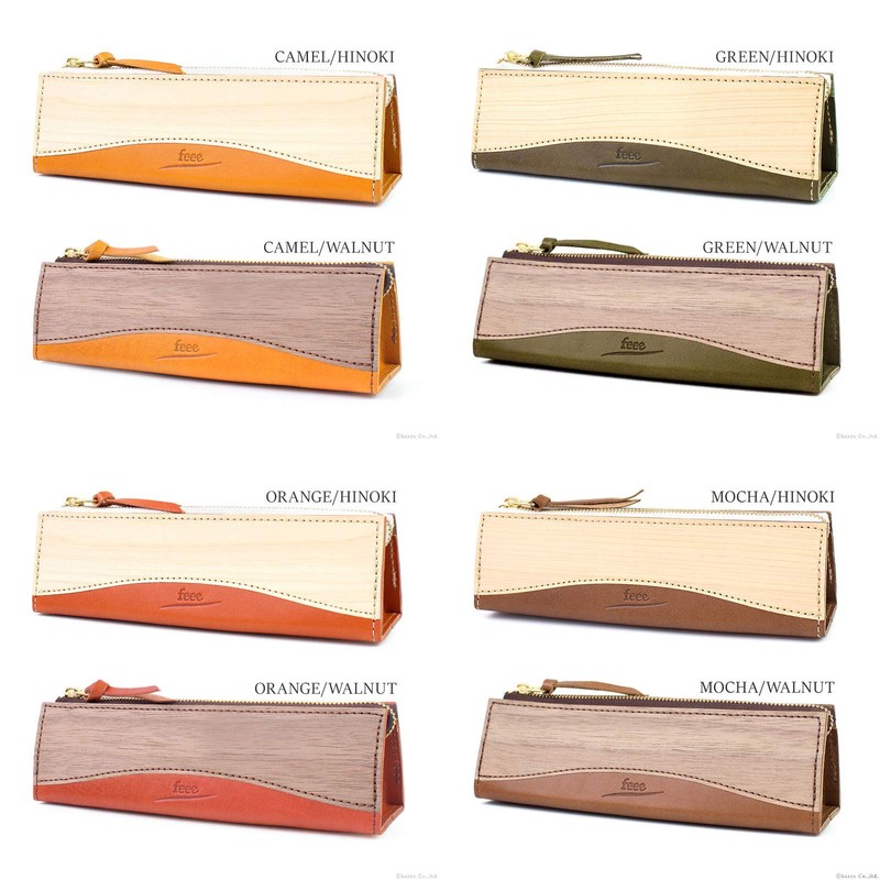 Feee FE-3207 Pen Case, Men's, Women's, Genuine Leather, Tochigi Leather