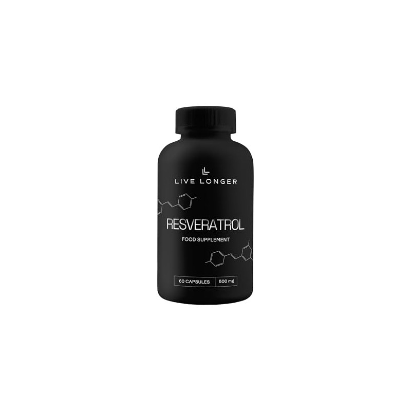 Resveratrol 500mg – 60 Vegan Capsules – 1 Month Supply