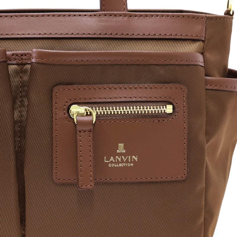 Lanvin Collection 61-6001 2-Way Shoulder Bag, Poche, Braun