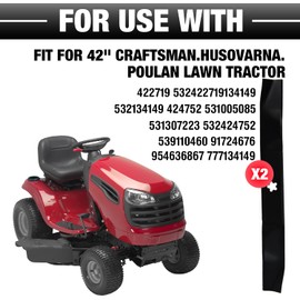 134149 Mower Blades Replacement for 42'' Craftsman LT1000 LT2000 YS4500 Husqvarna Poulan Pro,Mulching Blades Replace for 422719 777134149 424752 532134149