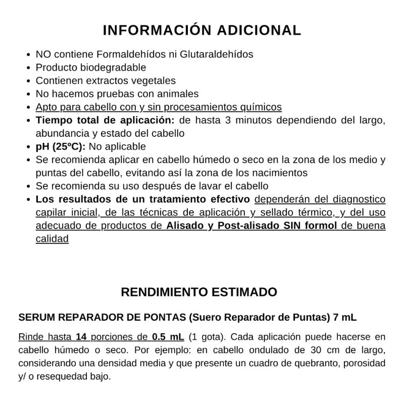 Serum Reparador De Puntas Let Me Be Protector Térmico Color