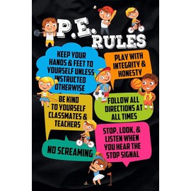 PE Rules Classroom exercise poster Calm Posters and Kids Work Out for the Classroom. Sports Poster for Classroom for Your Sensory Classroom Tools collection Activity Poster for Kids Calm Down Corner