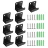 HARSKIYER 8pcs Black Stainless Steel Wall Hanger Fastener, J Hooks