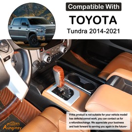 Aunginsy Central Control Gear Box Side Panel Cover Trim Compatible with Toyota Tundra 2014-2021 Inner Center Console Gear Shift Box Side Panel Moulding Side Trim Strip Protect Cover Decor Accessories