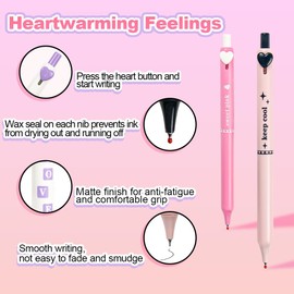 ZGQHZR Gel Pens 5-Pack Quick-Dry Smudge-Resistant Ink, Writing Tools for School, Office, Creative Projects | Aesthetic Gift Set for Students/Teachers/Nurses/Professionals (Pink)