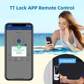 Smart G2 WiFi Gateway,Fingerprint Keyless Entry Door Lock & TT Lock App Bluetooth Remotely Control, Smart Door Lock WiFi Hub Compatible with Voice Control Alexa