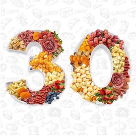 Fillable Cardboard Tray Number Paper Mache Box for Charcuterie, Chocolate, Candy, 12 inches, Party Decorations (30 Shape)