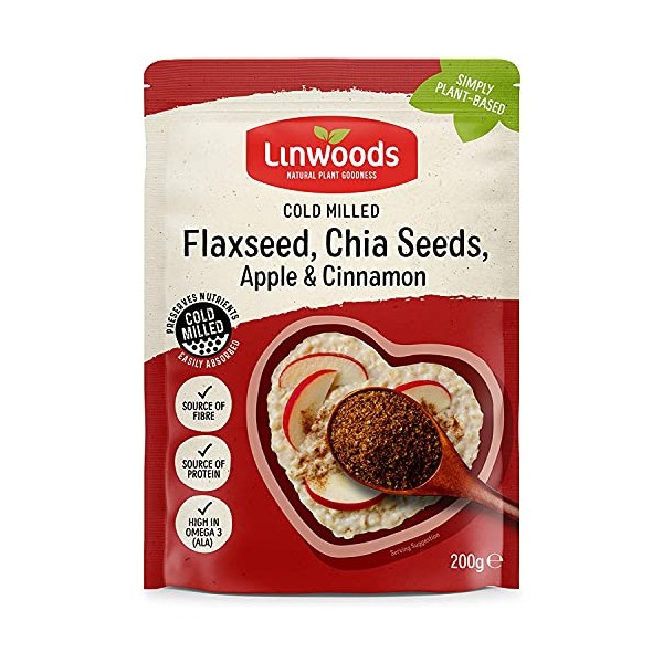 Linwoods Milled Flax, Chia Seeds, Apple & Cinnamon 200g