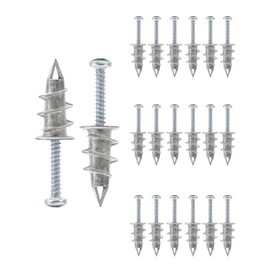 LYHMHAMY 20 Sets Gypsum Board Anchors for Gypsum Board Walls Drywall Anchors with Screws Drywall Anchors Board Anchors Gypsum Board Screws Board Anchors Zinc Alloy Wall Anchor Kit Easy Installation