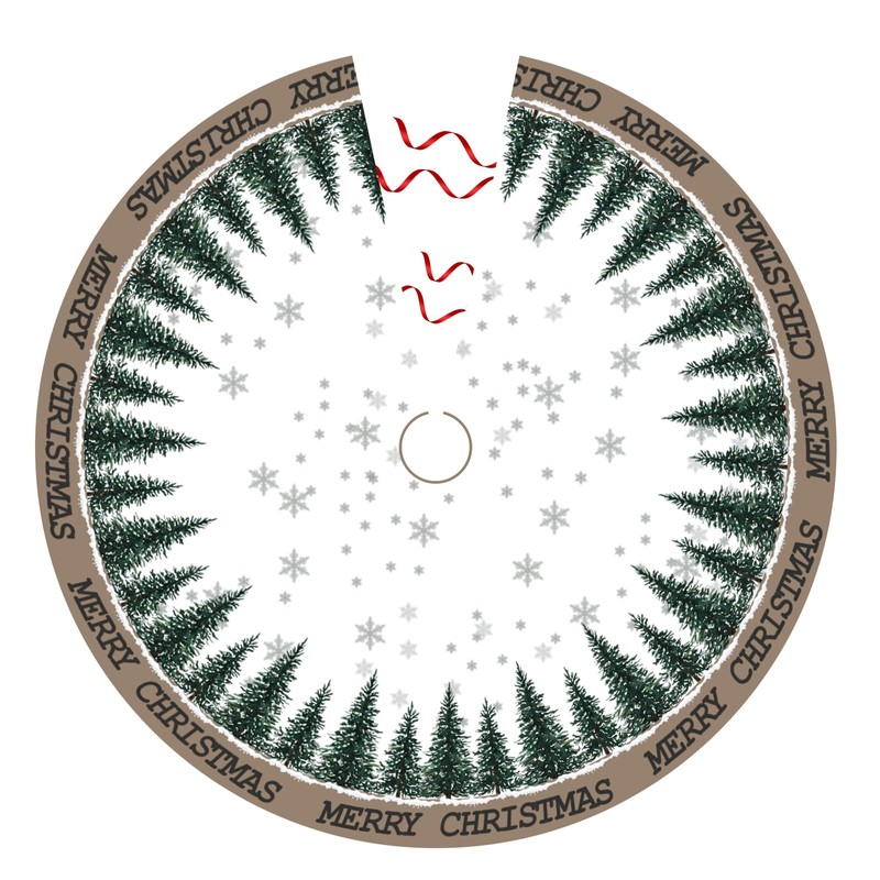 Christmas Christmas Tree Skirt 36 Inch, Snowflake Winter Holiday Tree