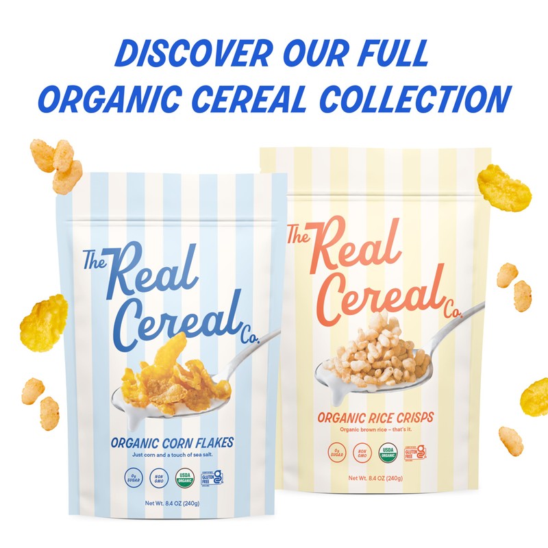 The Real Cereal Company, Organic Corn Flakes Cereal 3-Pack, Zero