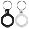 guduling 2 Pcs Coin Holder Keychains,Quarter Holder Keychain,Leather Quarter Keychain,Waterproof
