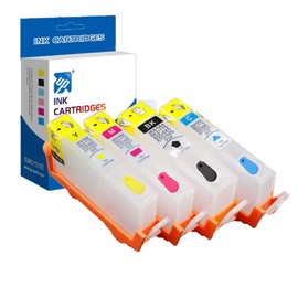 UPink 4pcs Empty refillable Ink Cartridge Replacement for HP564 564XL Compatible for hp Photosmart 5510 5511 5512 5514 5515 5520 5522 5525 6510 6512 6515 6520 DeskJet 3520 3522 Officejet 4620