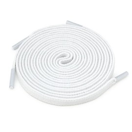 NEXARY Stretchable Shoelaces Shoestrings Fabric + Rubber (140 Pure White)