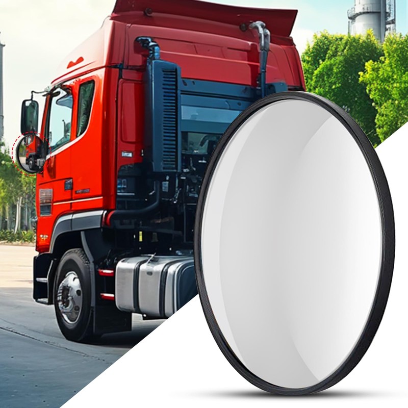 10" Tractor Mirrors Convex Truck Forklift Mirror Wide Angle Adjustable