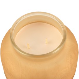 Maple & Cream Latte Jar Candle (18 oz) Coffee - Large Scented Candles for Relaxing - Dual Wick Embossed Glass Jar Candle - Latte Scented Candle Gift for Women