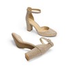 Women's Closed Toe Pumps, Gold Glitter, 37 EU