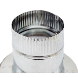 HVAC premium Stick-on Collar Duct Without Damper | Galvanized Steel Metal Collar Duct 30-Gauge | 4" is Compatible with 4"