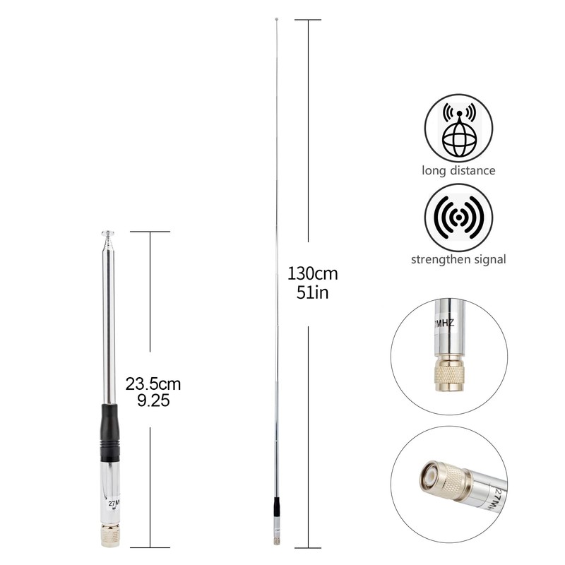 UAYESOK Telescopic TNC CB Antenna Upgrade for President Randy, Randy