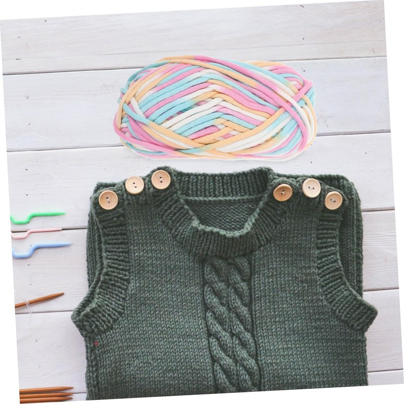 jojofuny 2pcs Multi-Function Cotton Yarn Soft Lightweight Knitting Thread for