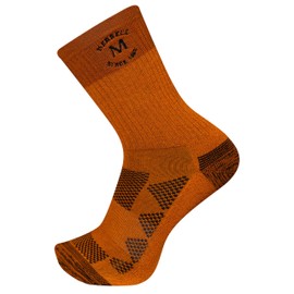 Merrell -men's and -women's Moab Hiking Mid Cushion Socks-1 Pair Pack-Coolmax Moisture Wicking and Arch Support, Orange, Medium-Large