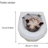 Mouthed Kitten 3D Sticker for Toilet,3D Bathroom Toilet Sticker,Animals 3D