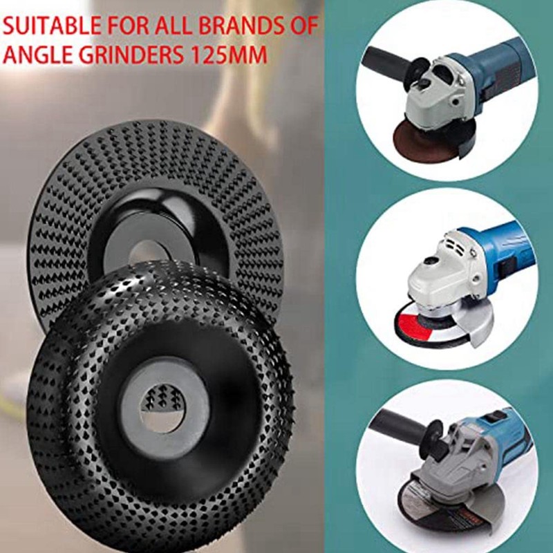 2 Pack Wood Grinding Wheel for Angle Grinder 125mm Wooden