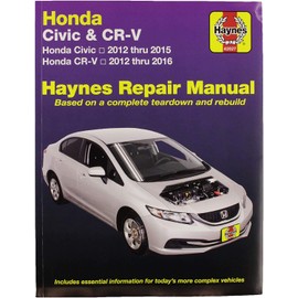 HONDA CIVIC & CR-V REPAIR SHOP & SERVICE MANUAL For Years 2012, 2013, 2014, 2015 & 2016 - NEW
