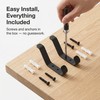 Kysren Black Coat Hooks Wall Mounted - Decorative Aluminum Hooks