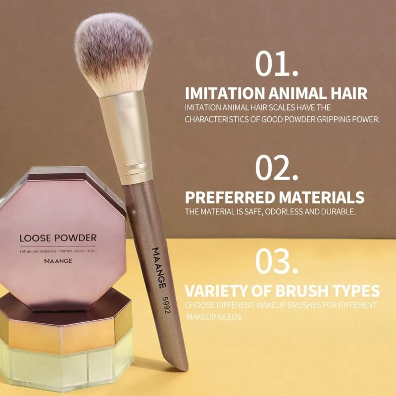 Maange Juegos De Pinceles De Maquillaje De 18 Piezas Con