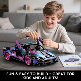 IBLOTIME Car Building Set Technic-Style Speed Champions Building Set – 586 Pieces, Classic Sports Car Model for Kids and Adults Age 12-14-16, Fun Race Car Toy Set for Boys and Girls