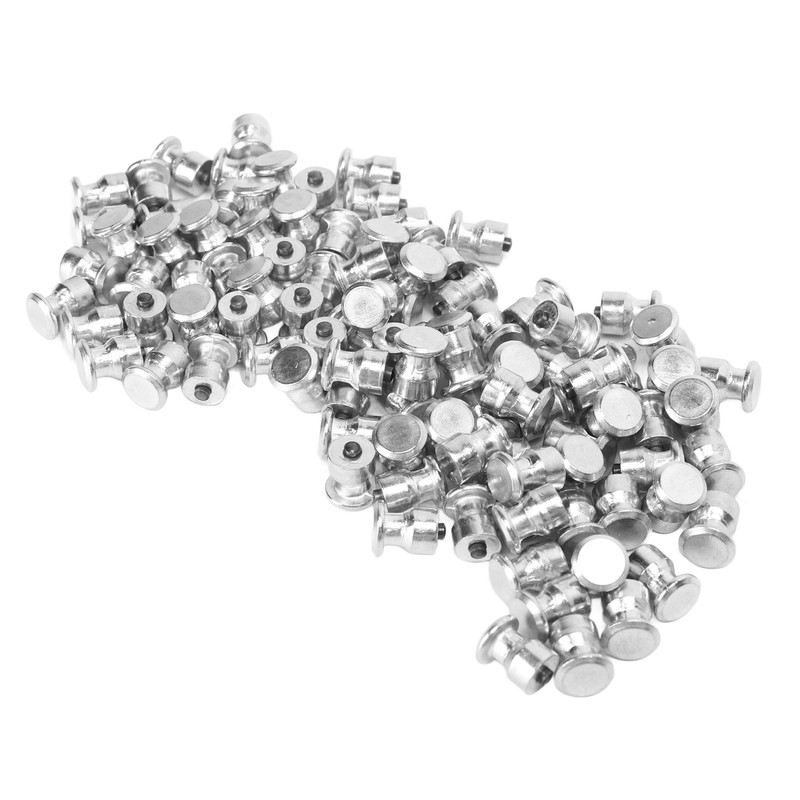 100Pcs Silver Car Tire Studs Anti Slip Stable Wear Proof