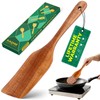 KAQISE Wooden Spatula for Cooking, Heat-Resistant Teak Wood Spatula/Turner, Kitchen