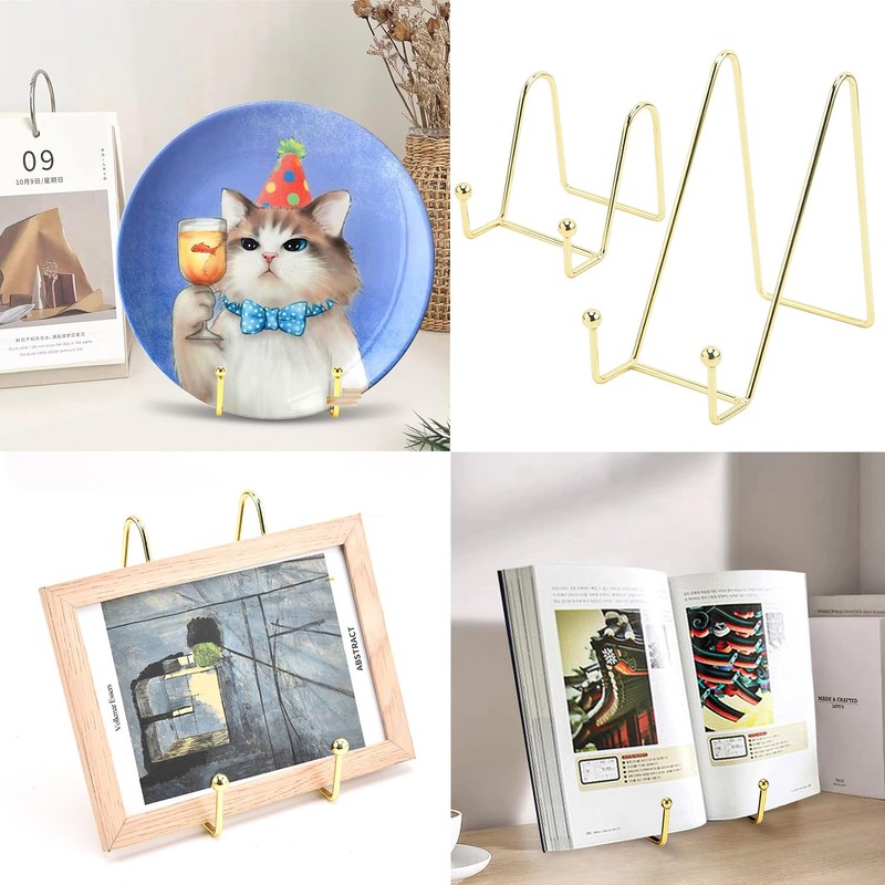 Taicols Display Stand, 4 Pcs Metal Plate Stands for Display,
