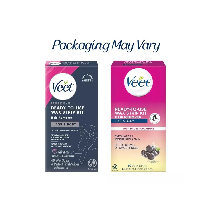 Veet 여성용 체모 제거용 VEET 슈가 왁스 스트립 비키니 제모