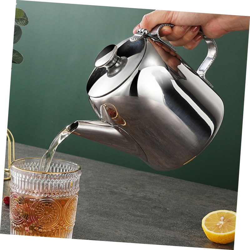 ABOOFAN Stainless Steel Teapot with Modern Design Kettle for Loose