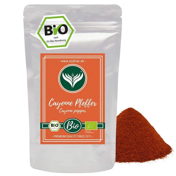 Azafran Organic Cayenne Pepper - Cayenne Chili Powder Ground 250 g