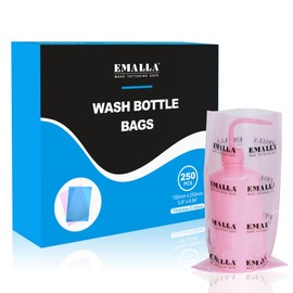 Tattoo Wash Bottle Bags - Emalla 250Pcs Disposable Tattoo Wash Bottle Covers Squeeze Bottle Bags Pink Tattoo Bottle Sleeves for Tattoo Bottles Tattoo Supplies Tattoo Accessories