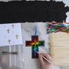 Winlyn 72 Sets 6 Styles Magic Color Scratch Cross Ornaments