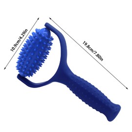 Massage Roller with Handles, Massager Fascia Ball with Nubs, Multifunctional Hedgehog Ball, Massage Roller for Relaxing Foot, Leg and Back Muscles (Blue)